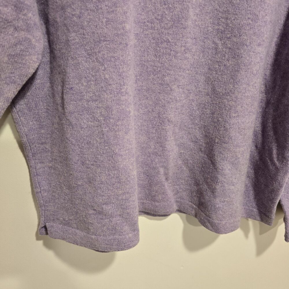 Y2K GAP 100% Lambswool Sweater Crewneck Pastel Purple XXL Womens Easter Preppy - Picture 5 of 9